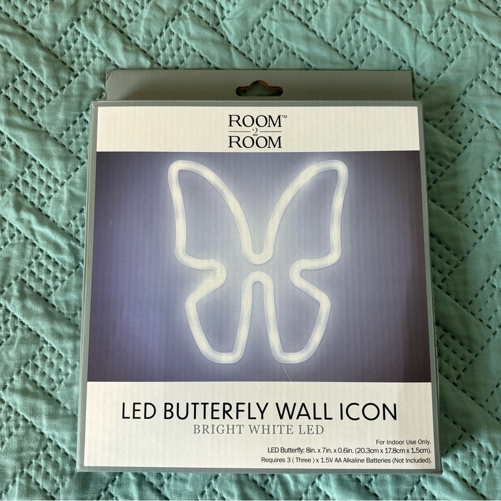 LED Butterfly Wall Icon